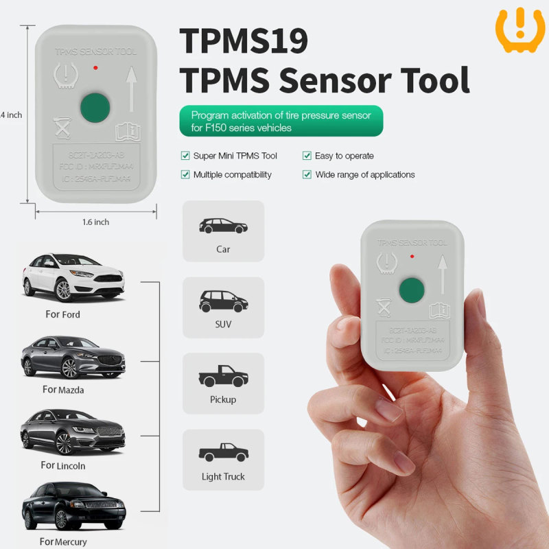 TPMS19 Ford TPMS Reset Tool for F150 Series Car Tire Pressure Monitoring Sensor Programming Training