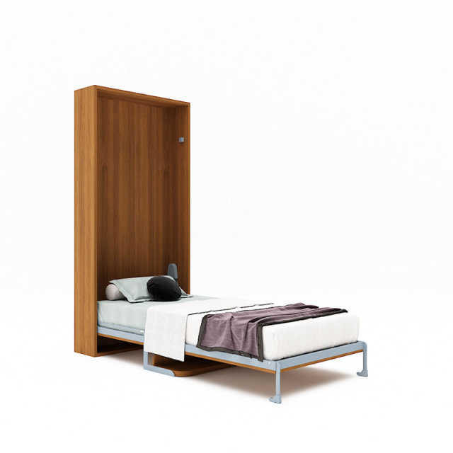 Single wall bed with desk mechanism hardware