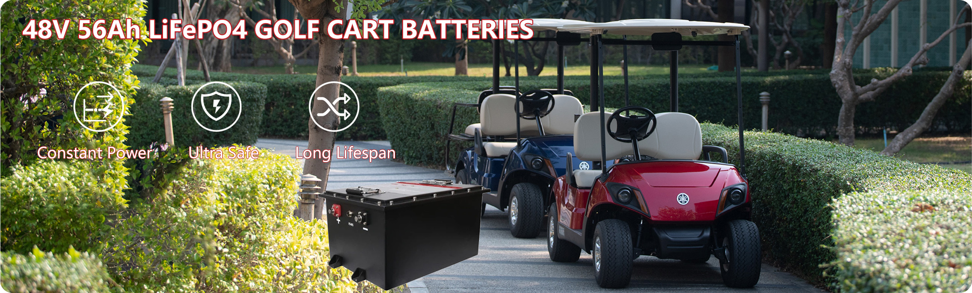 48V 56Ah LiFePO4 Cell Golf Cart Battery