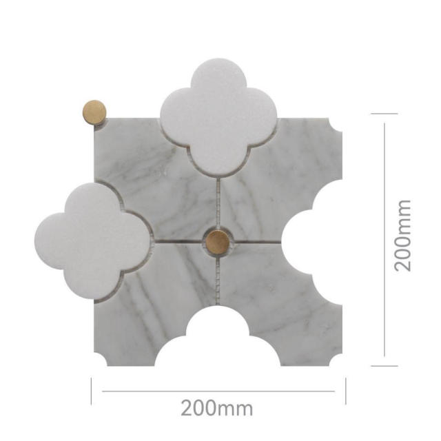 Marble Mosaic Tiles For Floor 200 x 200 mm