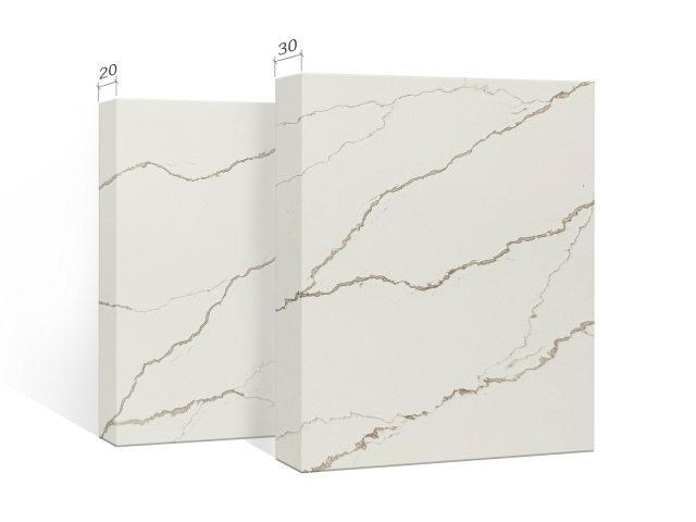 Arctic Storm Calacatta Quartz Stone For Kitchen Countertop