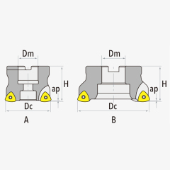 JDMT08/12 JPMT17 High-Feed Milling Tools