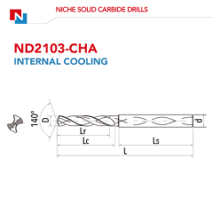 ND2103-CHA Universal Solid Carbide Drill