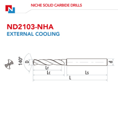 ND2103-NHA Universal Solid Carbide Drill