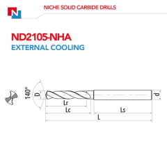 ND2105-NHA Universal Solid Carbide Drill