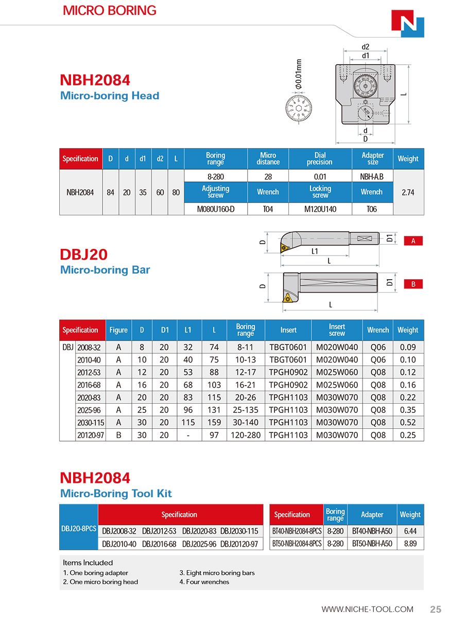 DBJ20 Micro Boring Bar