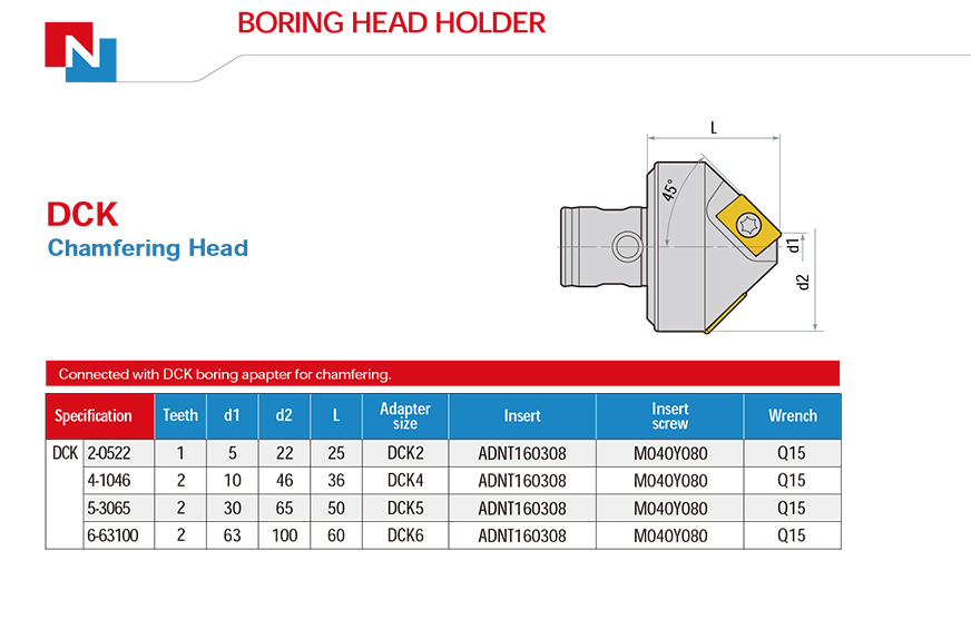 DCK Chamfering Head Boring Head Holder