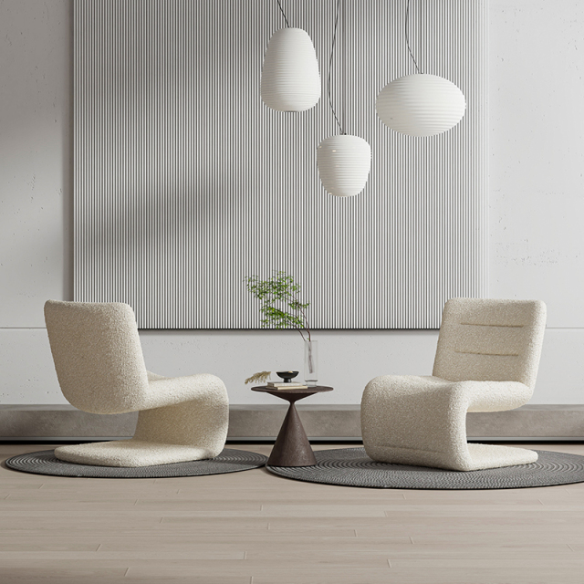 Creative Sofa Chair Modern Minimalism Living Room Chair Furniture Leisure Lounge Chair with Ottoman