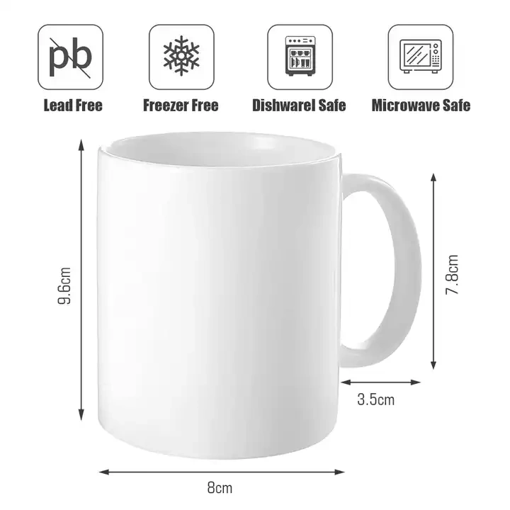 11oz sublimated ceramic mug with box  36pcs/case