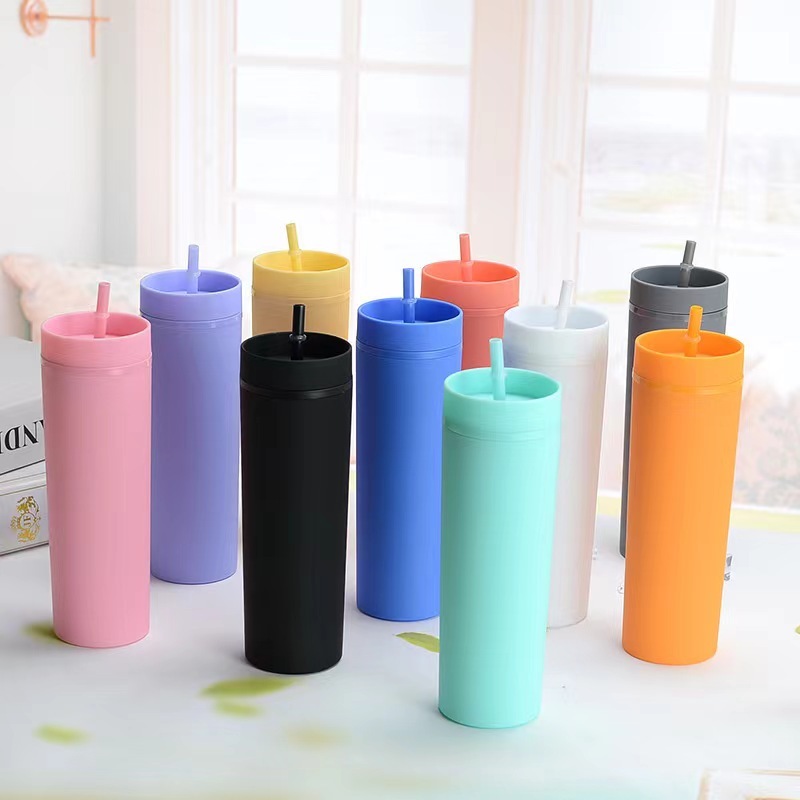 China RTS 16oz Plastic skinny tumbler 50pcs