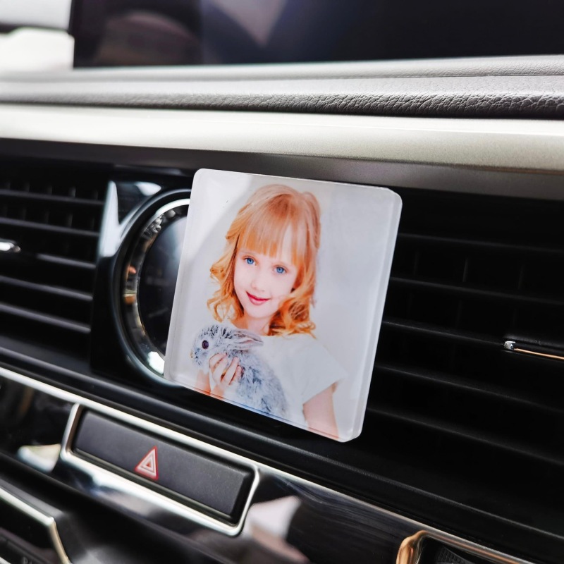 Car Acrylic Decoration with Aromatherapy tablets Sublimation