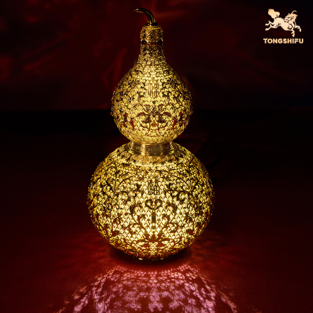 GOLD-PLATED FILIGREE LUCKY CALABASH