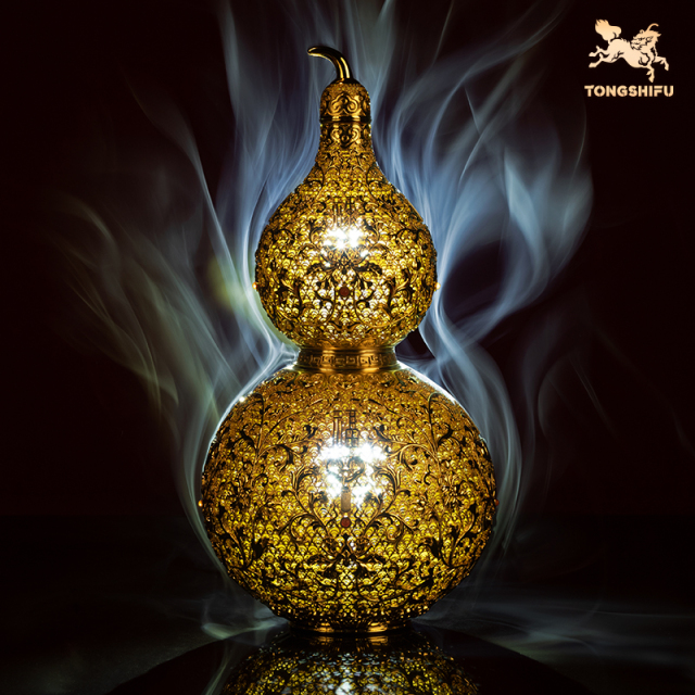 GOLD-PLATED FILIGREE LUCKY CALABASH