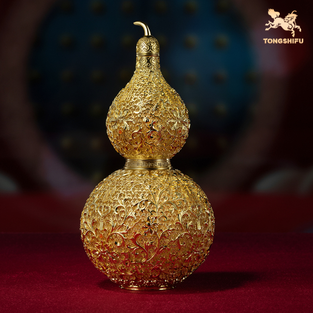 GOLD-PLATED FILIGREE LUCKY CALABASH