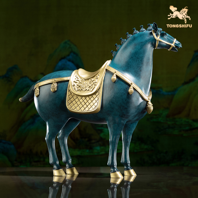 FLOURISHING TANG HORSE (CYAN, SMALL SIZE)