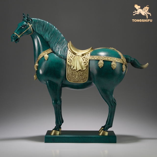 FLOURISHING TANG HORSE (CYAN, LARGE SIZE）