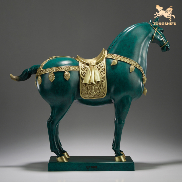 FLOURISHING TANG HORSE (CYAN, LARGE SIZE）