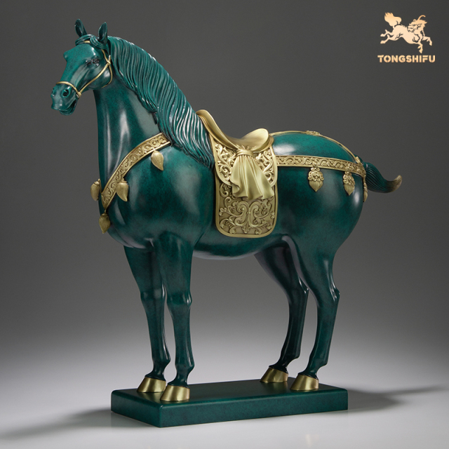 FLOURISHING TANG HORSE (CYAN, LARGE SIZE）