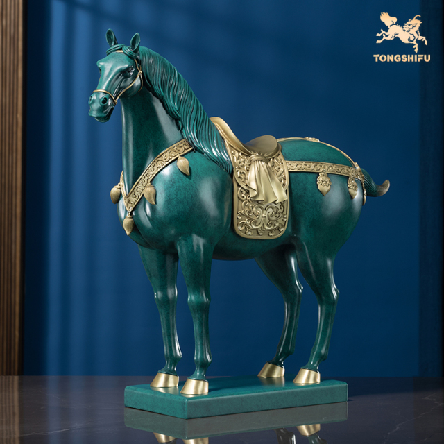 FLOURISHING TANG HORSE (CYAN, LARGE SIZE）