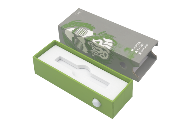 Eco-Friendly Slim Paper Cartridge Hard Holder W/ Side Press Button & EVA Insert & See-throught Window
