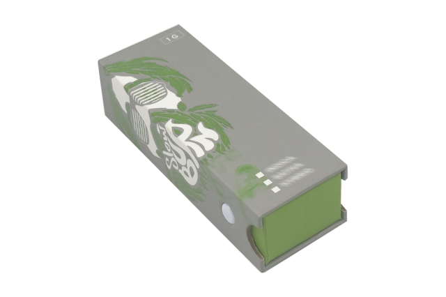 Eco-Friendly Slim Paper Cartridge Hard Holder W/ Side Press Button & EVA Insert & See-throught Window