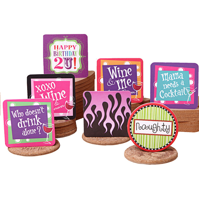 Disposable Printed Paper Coasters - Use and Throw Reversible Paper Coasters-Perfect for Bar, Hotel, Restaurant Purpose & Parties