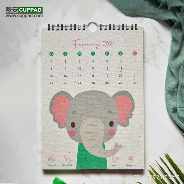 Customize Handmade recycled coffee grounds calendar