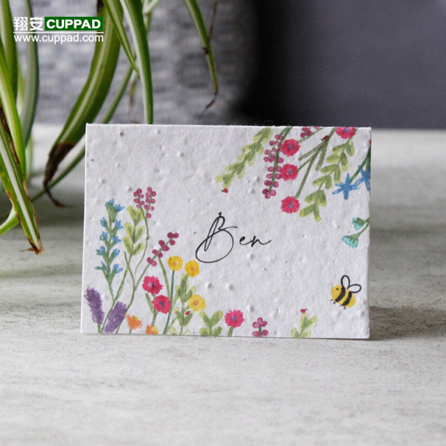 Hot Sale Custom Ecological Paper Thank You Cards Size Seed Paper Cards