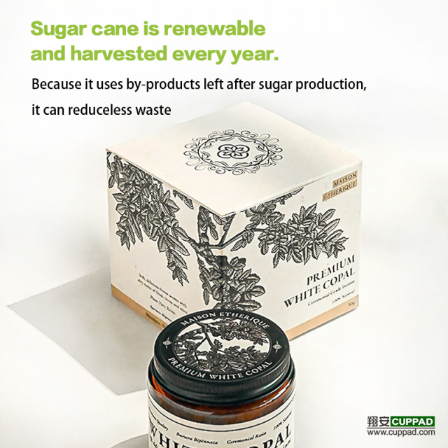 Environment-Friendly Bagasse Paper Aromatherapy paper box Customized 100% Sugarcane fiber packaging box