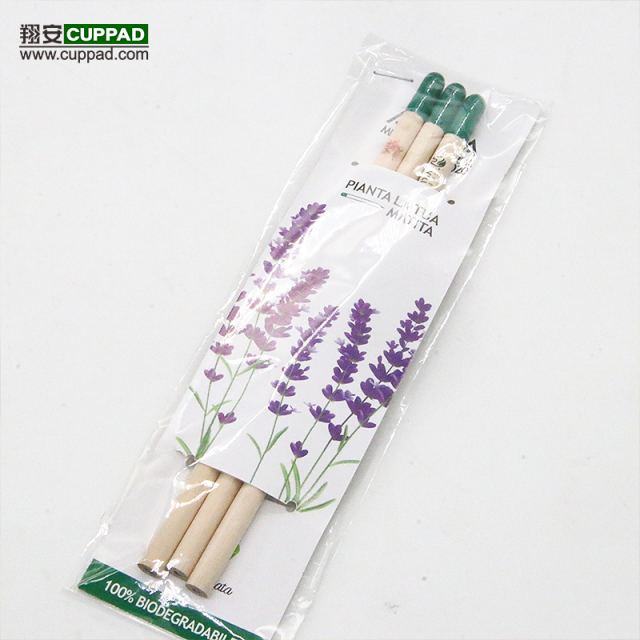 Customized Colour Pencils Wildflower Plantable Pencil Business Gifts 3pcs/set