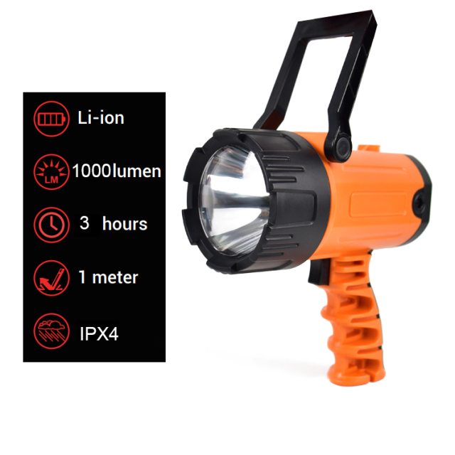 Long Distance Rechargeable Led Spotlight Outdoor Handheld flameproof emergency lamp searchlight torch rechargeable