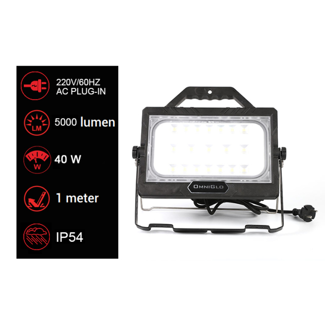 5000 lumen portable magnetic rechargeable task light outdoor stadium area work site lighting worklight