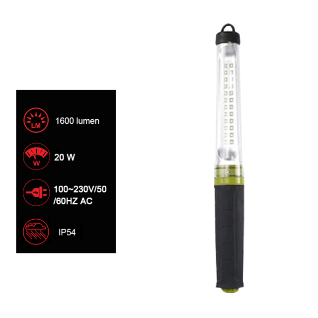 Portable Hand 20w Hi-efficiency SMD1600 Lumen Usb Rechargeable Led Work Lamp Work Lights With Retractable Hanging Hook