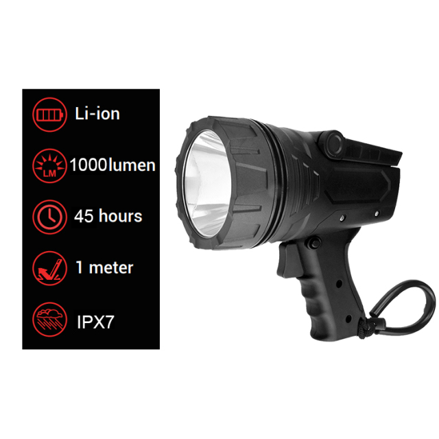 Handheld portable powerful hunting searchlight for sale led ip67 magnetic rechargeable spotlight flashlight