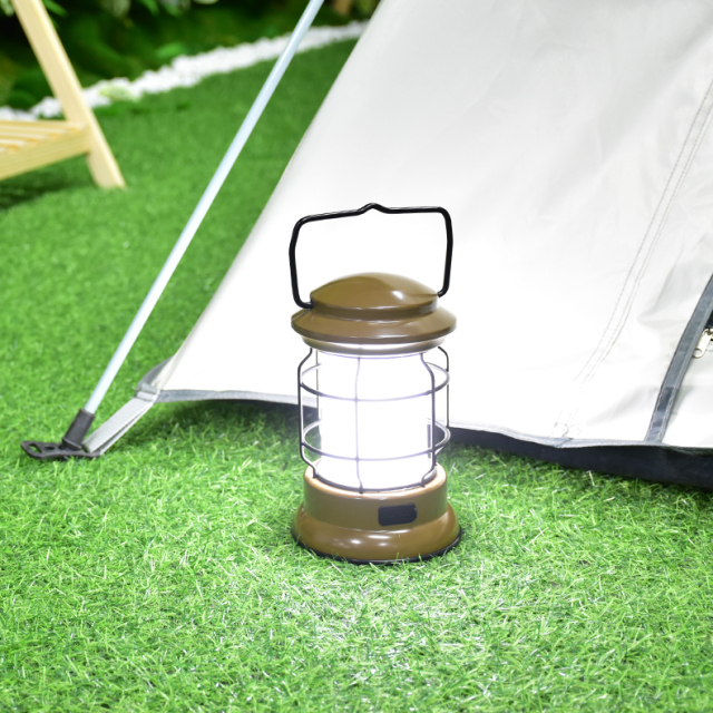 Outdoor Camping Lamp Dual Power Explorer Lantern Portable  Rechargeable Camping Lantern
