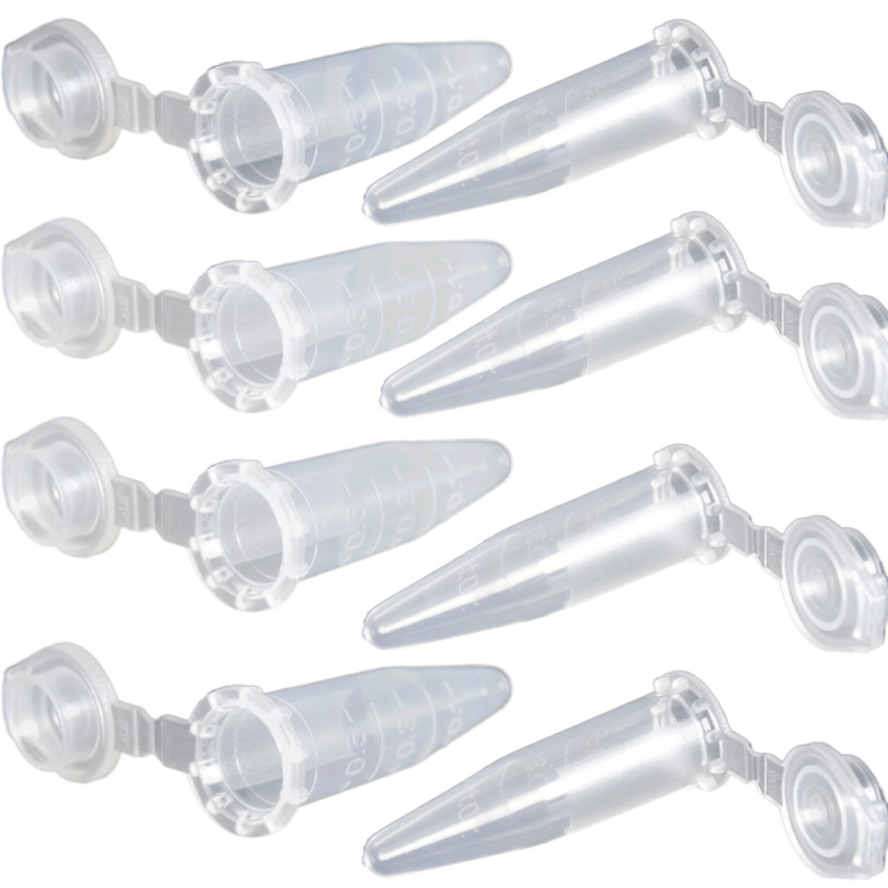 1000 Pieces Centrifuge Tube, 0.5ML Micro Test Tubes Clear Conical Microtube Plastic Centrifuge Tube with Snap Cap Sample Vial for Laboratory