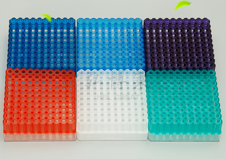 100 Places Polycarbonate Freezer Boxes, Polycarbonate CryoBox Vial Rack, Freezer Storage