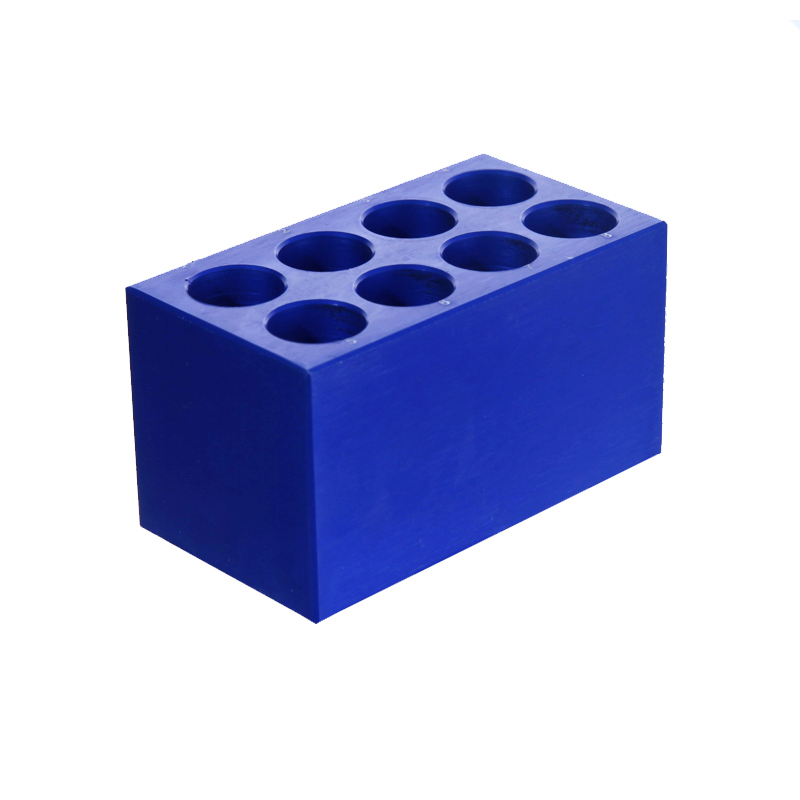 MUHWA 8 Well Aluminum Cooling Block for 5ml/15ml Tubes