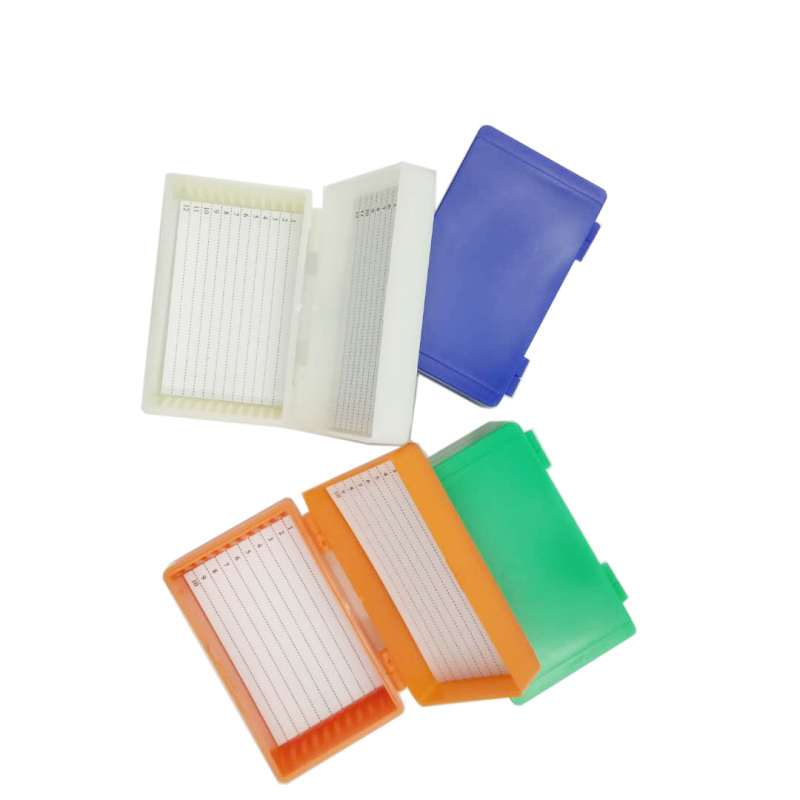 12-Place Microscope Slide Box Microslide Slide Box, Random Color