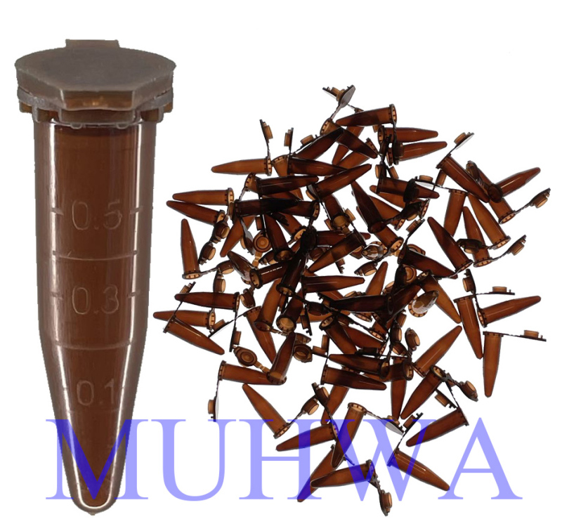 MUHWA 1000PCS Polypropylene Graduated Microcentrifuge Tube with Snap Cap, 0.5ml Capacity Microtubes