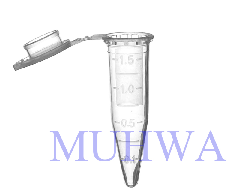 MUHWA 500 PCS Polypropylene Graduated Microcentrifuge Tubes with Snap Cap, 1.5ML Micro Test Tubes Conical Microtube Sample Vial for Laboratory