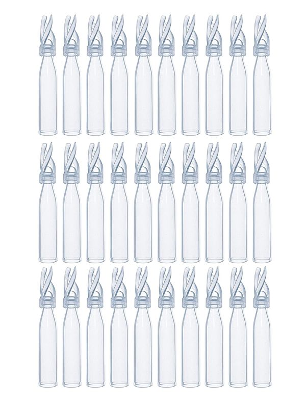 100PCS HPLC Vial Insert, 9-425 Vials Glass Insert, Low Volume Insert, Polyspring Insert Clear Glass Fit for 2ml Autosample Vials , MH100VIG