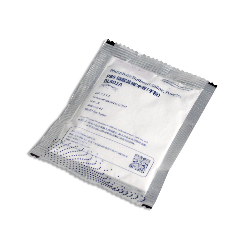 PBS [Phosphate Buffered Saline]-2L, Ready-Mixed White Granular Powder,  PH7.2-7.4(0.01M), 10 Bags