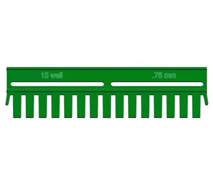 MUHWA combs for Bio-Rad Min-PROTEAN Electrophoresis Cell, use with 0.75 mm glass plates,  Pack of 5