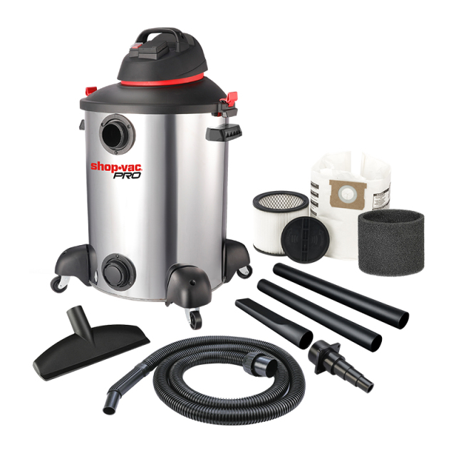 Shop-Vac 60L 1800W Stainless Steel Wet and Dry Vacuum Cleaner with Extra Socket