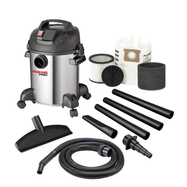 Shop-Vac 20L 1800W Stainless Steel Wet and Dry Vacuum Cleaner with Extra Socket