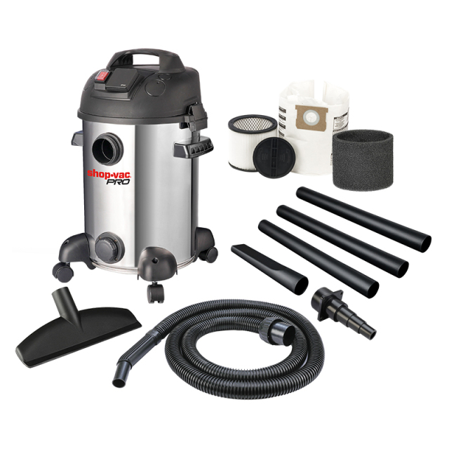 25L 1800W Stainless Steel Wet and Dry Vacuum Cleaner with Extra Socket