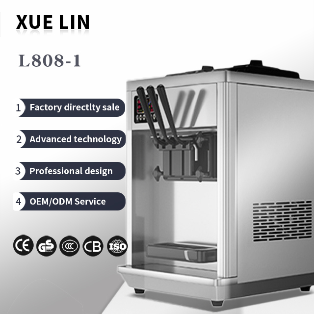 XUELIN Commercial Ice Cream Machine 3 Flaver Vertical Stainless Steel ODM OEM