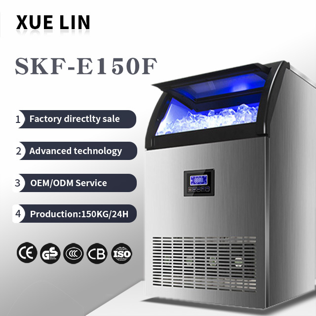 XUELIN Commercial Ice Machine 150kg/24H  Ice Cube Maker For Retail Coffee Machine Hotel