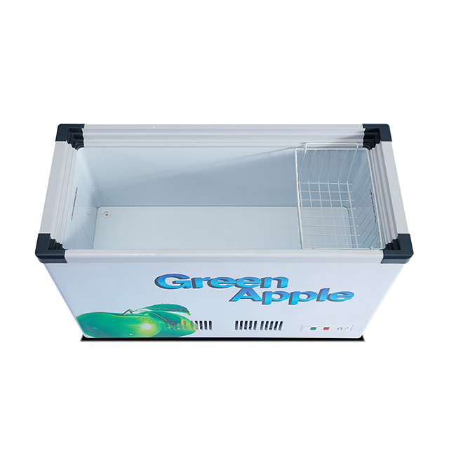 XUELIN ODM OEM 350L Cabinet Freezer Electric Chest Freezers Refrigerator Temperature adjustable Cooler and Freezer Glass Side By Side